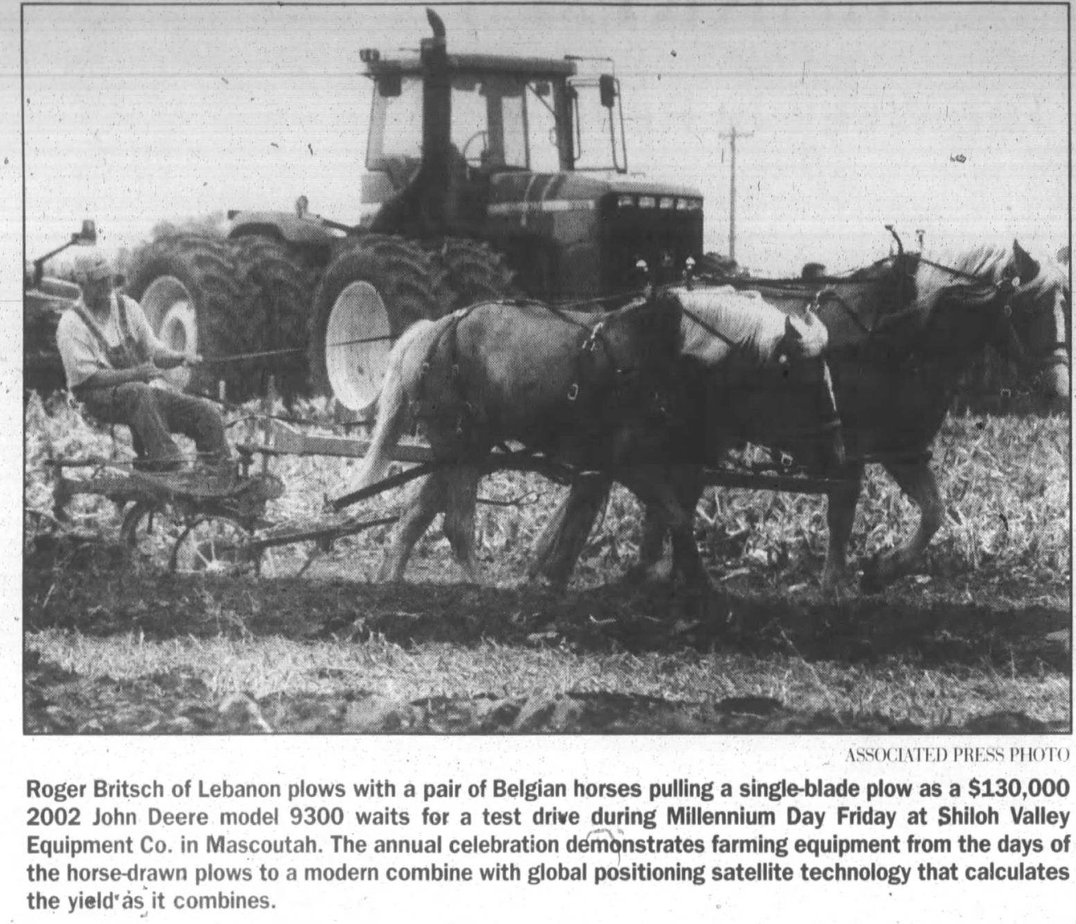 Demonstrating a single-blade plow
